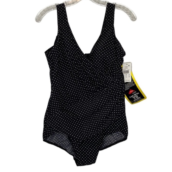 Miraclesuit Black and White Polka Dot Swimsuit - Picture 3 of 16
